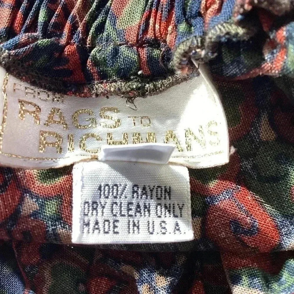 From Rags to Richmans NWT Wide leg Contemporary Paisley Pants size Large - Picture 4 of 7